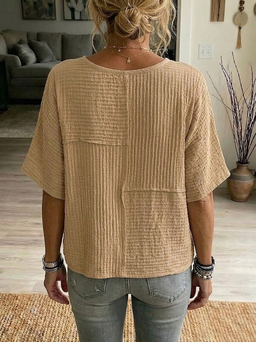 Women's Casual Ruched T-shirt