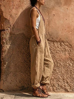 Women's Bohemian Cotton-linen Ethnic Style Jumpsuit