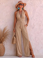 Boho-style Sexy Lace-panel Jumpsuit
