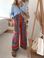 Women's Hippie-style Prints Elastic-waist Pants