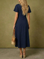 Women's Front Button Sleeveless Dress