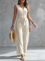 Women's Casual Minimalist Striped Jumpsuit