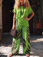 Cozy Matching Sets With Artistic Leaf Prints