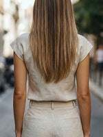 Simple, Classic Linen And Cotton Shirt