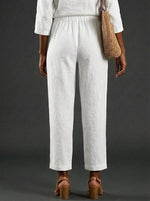 Women's Printed Cotton And Linen Casual Pants