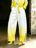Women's Wide-leg Ombré Zip-fly Jeans