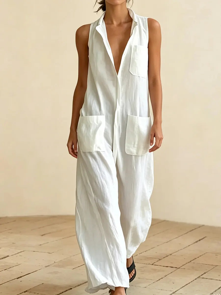 Minimalist And Casual Loose Jumpsuit