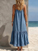 Women's Sleeveless Casual Loose Denim Cami Dress