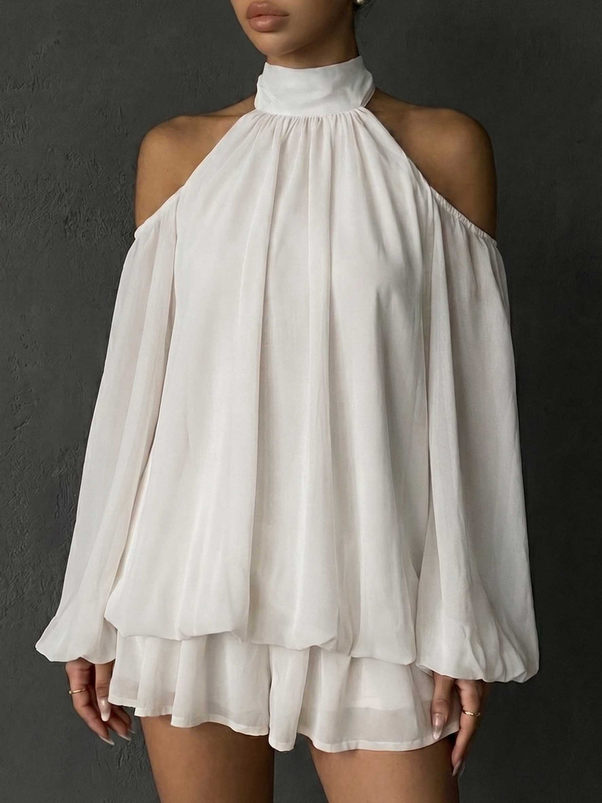 Women's Elegant Halter Tie Mini Dress