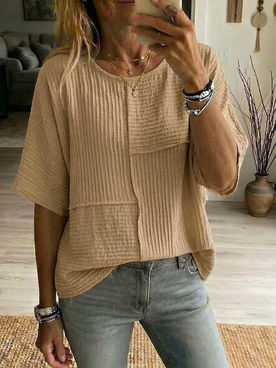 Women's Casual Ruched T-shirt