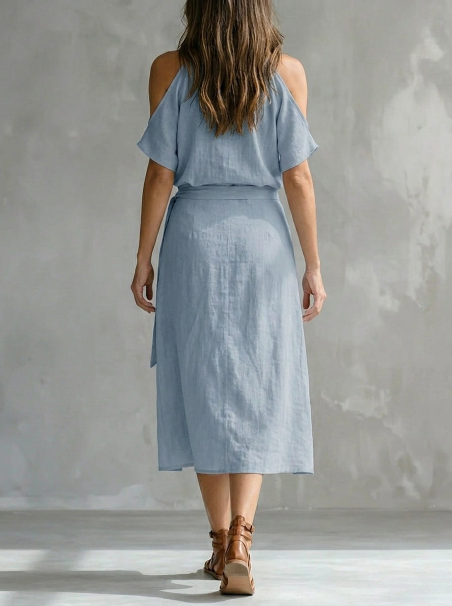 Women's Slit Off-Shoulder Dress
