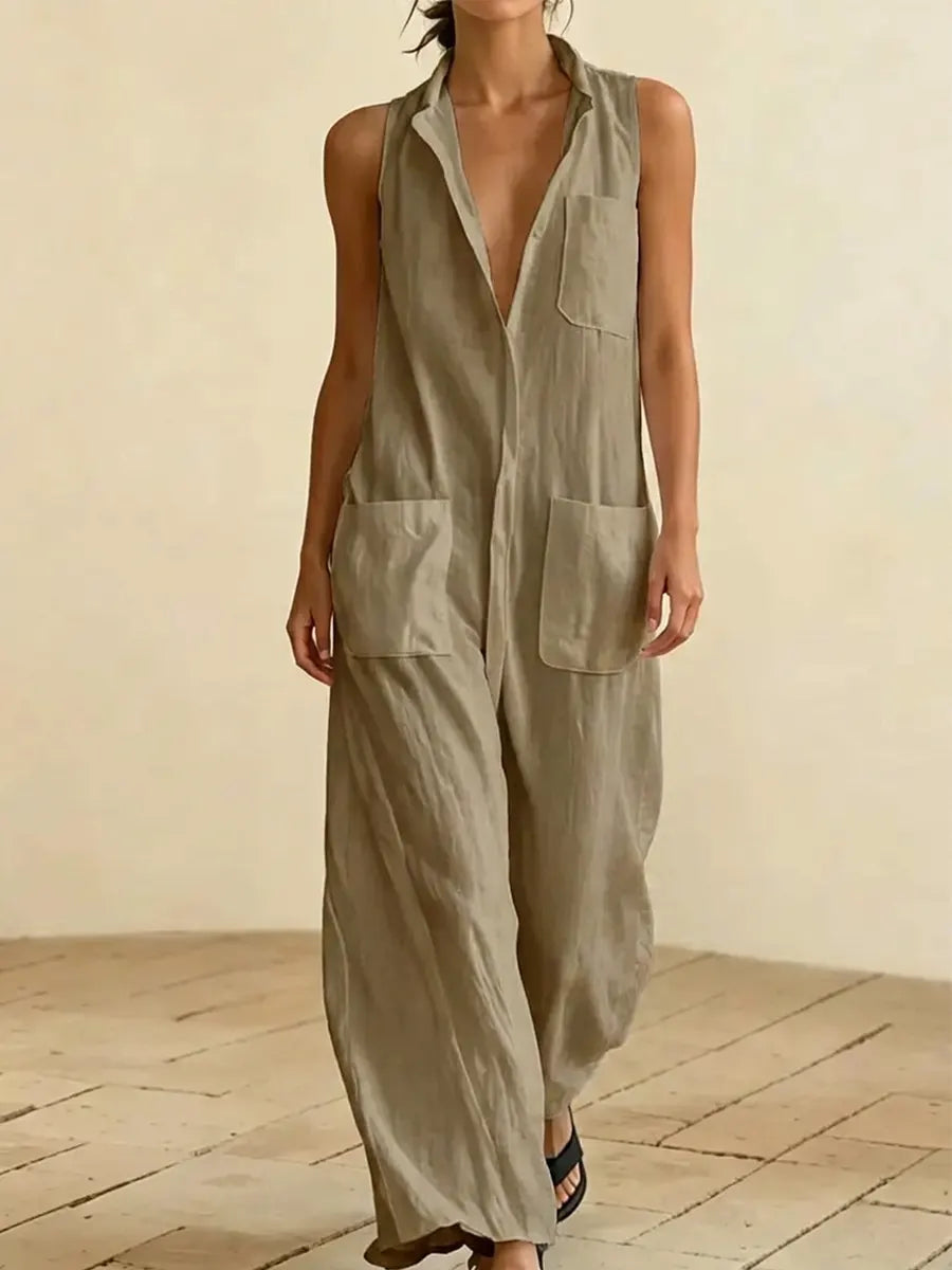 Minimalist And Casual Loose Jumpsuit
